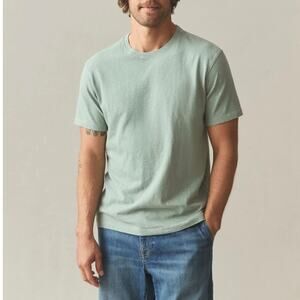 NWOT American Giant Men's Premium 100% Cotton Slub Crew Tee Green Milieu Medium